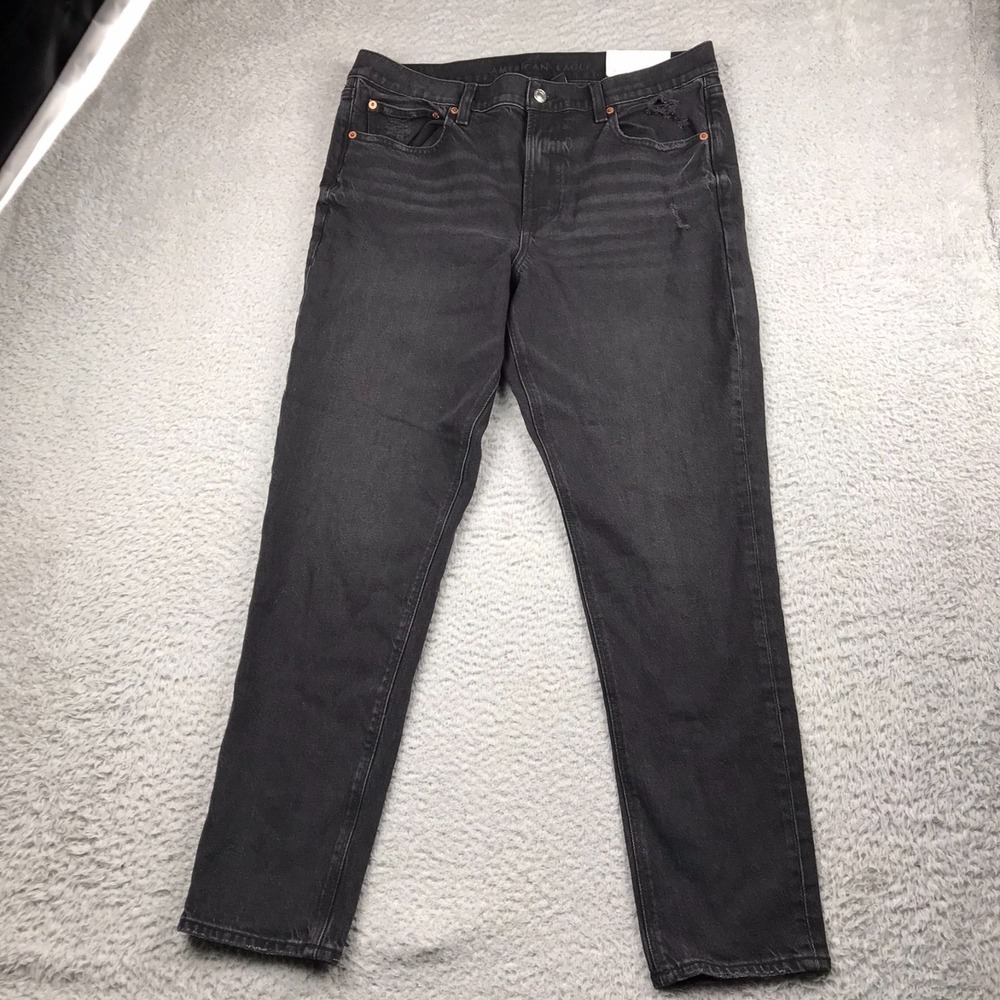American Eagle 90s‎ Skinny Jeans Womens 14 Regular Faded Black Stretch Denim NEW